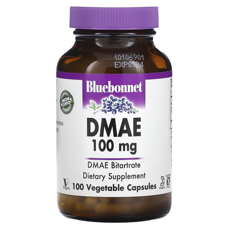 Bluebonnet Nutrition DMAE 100 mg 100 Vegetable Capsules 743715010901