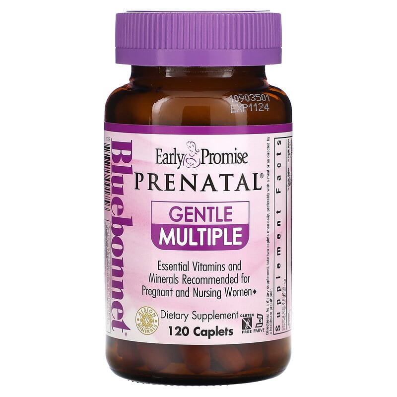 Bluebonnet Nutrition Early Promise Prenatal Gentle Multiple 120 Caplets 743715001756