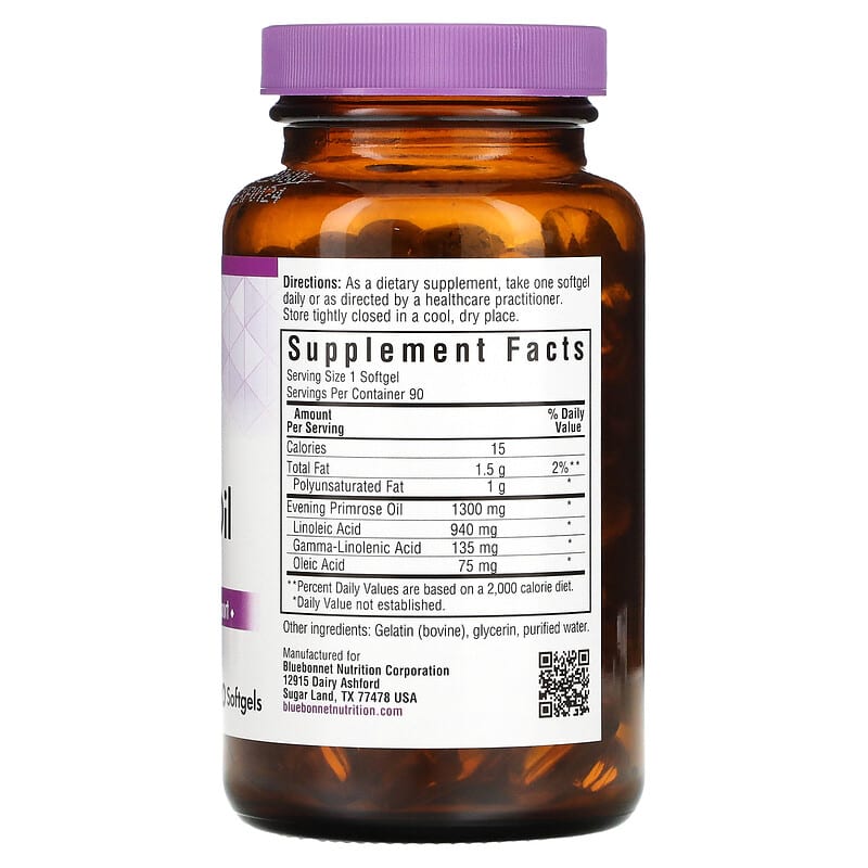 Bluebonnet Nutrition, Evening Primrose Oil, 90 Softgels 743715009295