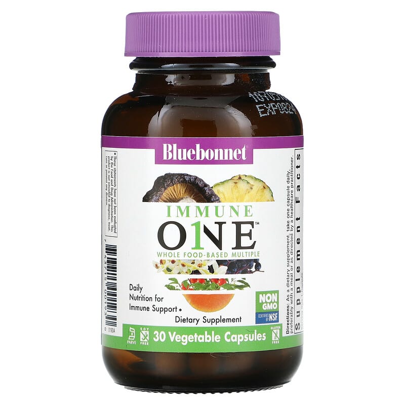 Bluebonnet Nutrition, Immune One, Whole Food-Based Multiple, 30 Vegetable Capsules 743715001930