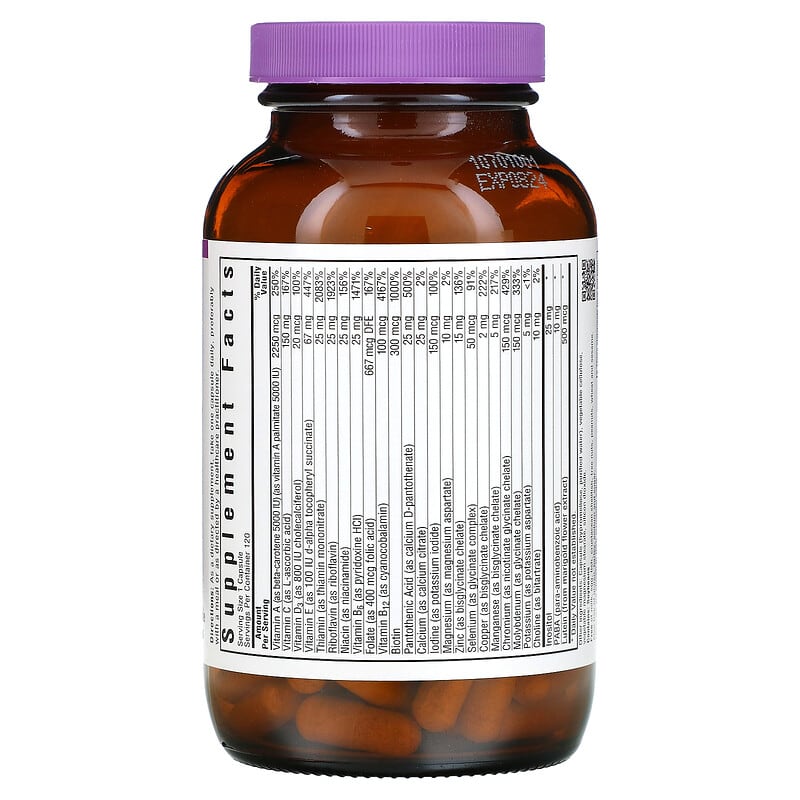 Bluebonnet Nutrition, Multi One, Single Daily Multiple, Iron-Free, 120 Vegetable Capsules 743715001497