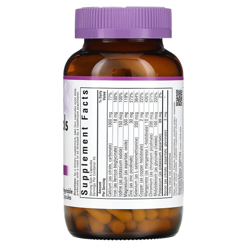 Bluebonnet Nutrition, Multiminerals & Boron, 180 Vegetable Capsules 743715002128