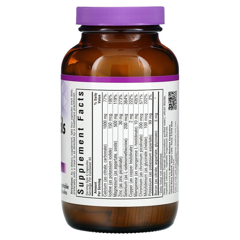 Bluebonnet Nutrition, Multiminerals & Boron, Iron-Free, 180 Vegetable Capsules 743715002180