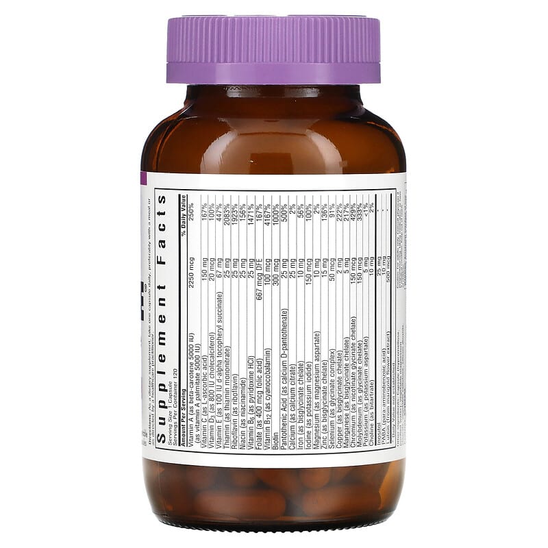 Bluebonnet Nutrition, MultiOne, Single Daily Multiple, 120 Vegetable Capsules 743715001312
