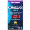 Bluebonnet Nutrition Omega-3 Fish Oil Heart Health Lemon 120 Softgels 743715009431