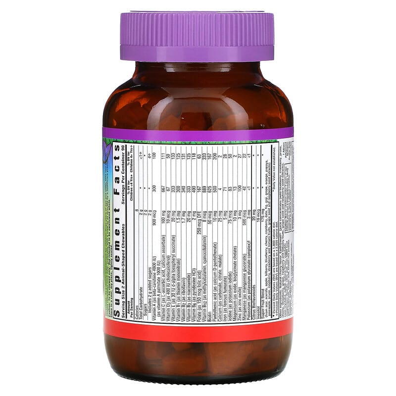 Bluebonnet Nutrition, Rainforest Animalz, Complete Daily Whole Food-Based Nutrition, Cherry , 180 Chewables 743715001855