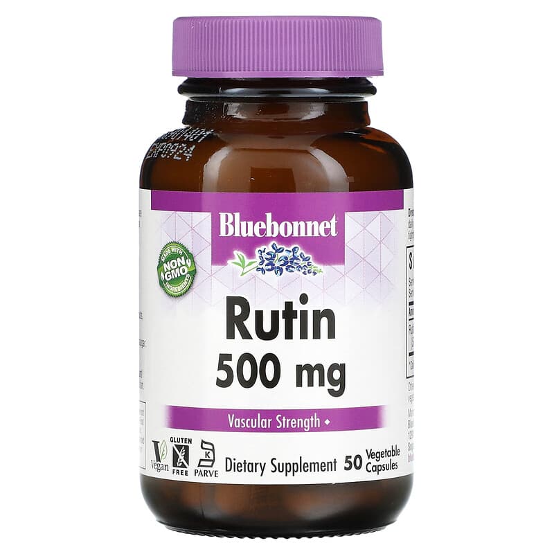 Bluebonnet Nutrition Rutin 500 mg 50 Vegetable Capsules 743715005648