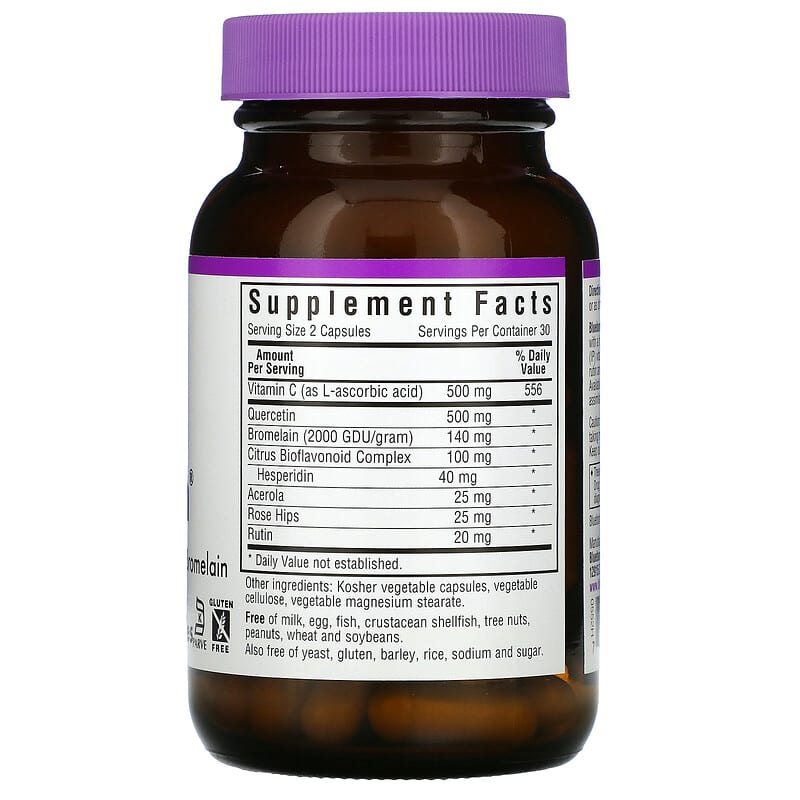 Bluebonnet Nutrition, Super Quercetin, 60 Vegetable Capsules 743715005525