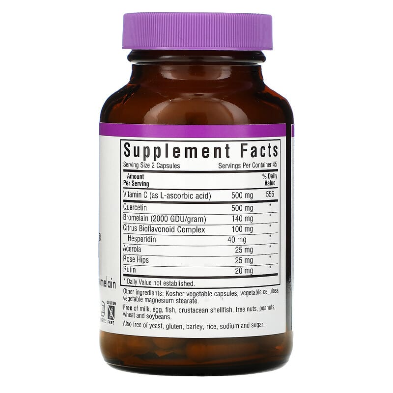 Bluebonnet Nutrition, Super Quercetin, 90 Vegetable Capsules 743715005532