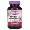 Bluebonnet Nutrition Vitamin D3 Raspberry 5,000 IU (125 mcg) 90 Chewable Tablets 743715003668