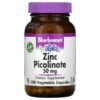 Bluebonnet Nutrition Zinc Picolinate 50 mg 100 Vegetable Capsules 743715007406