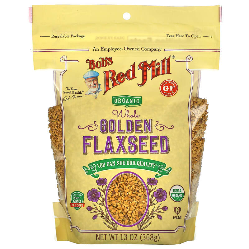 Bob's Red Mill Organic Whole Golden Flaxseed 13 oz (368 g) 39978029393