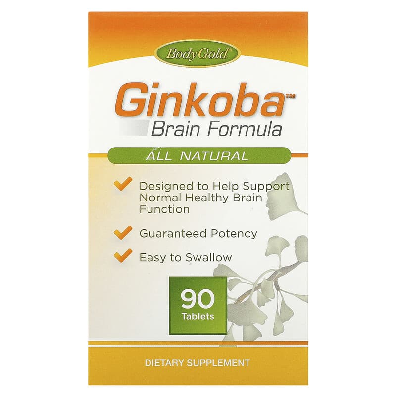 BodyGold Ginkoba Brain Formula 90 Tablets 793190020261