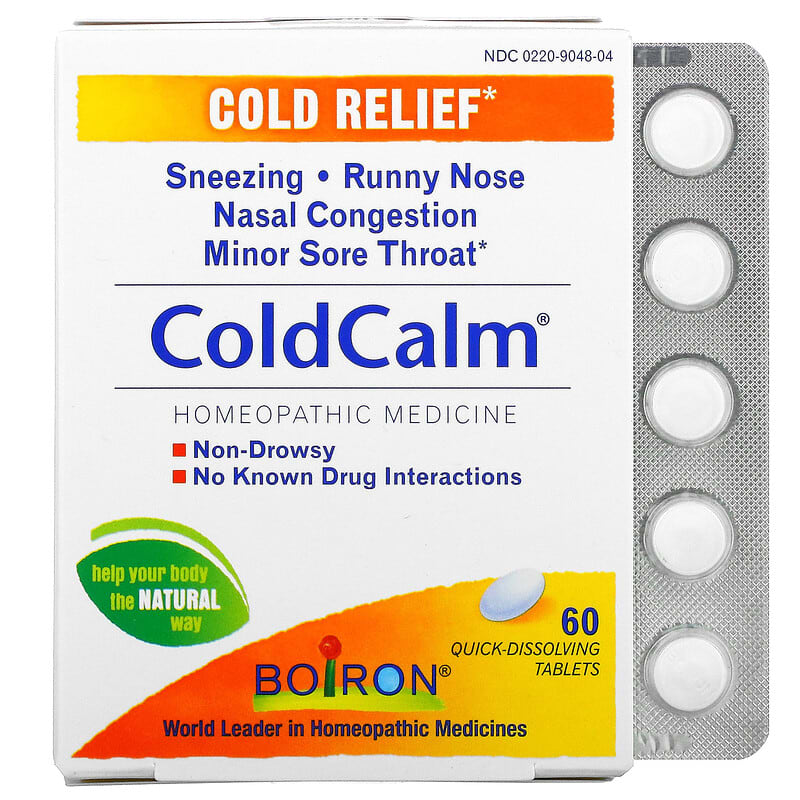 Boiron ColdCalm Cold Relief 60 Quick-Dissolving Tablets 306962607609