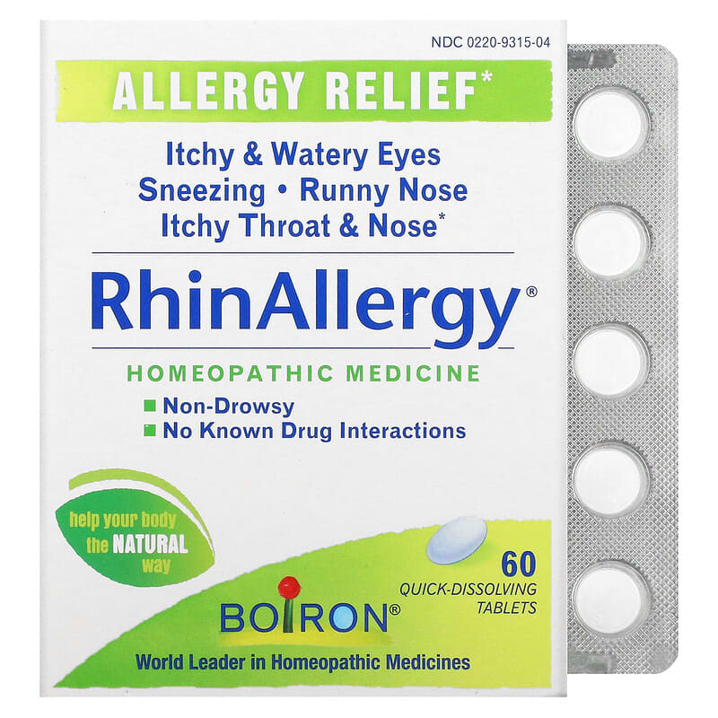 Boiron RhinAllergy Allergy Relief 60 Quick-Dissolving Tablets 306969315040