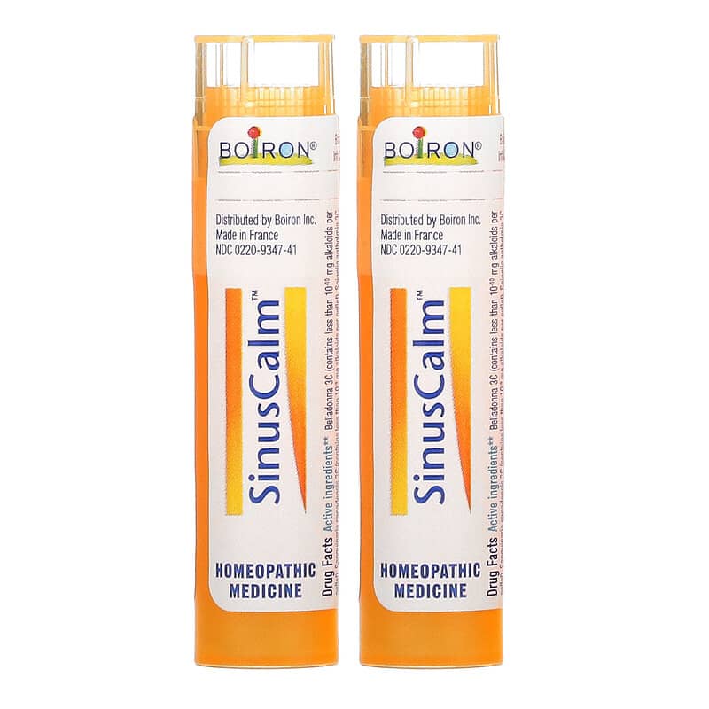 Boiron, SinusCalm, Sinus Relief, 2 Tubes, Approx. 80 Quick-Dissolving Pallets Per Tube 306969347423