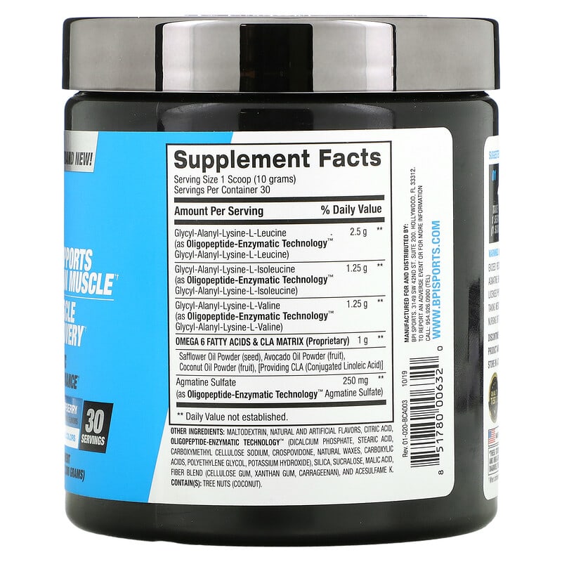 BPI Sports, Best BCAA, Blue Raspberry, 10.58 oz (300 g) 851780006320