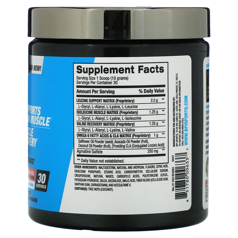 BPI Sports, The Original Best BCAA, Watermelon Ice, 10.58 oz (300 g) 851780006337