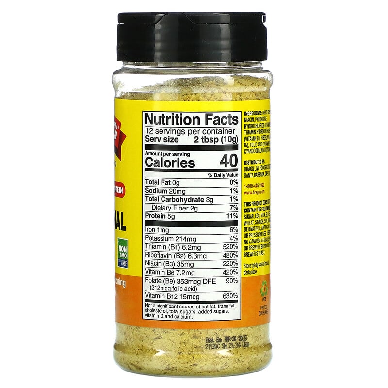 Bragg, Nutritional Yeast, 4.5 oz (127 g) 74305066054