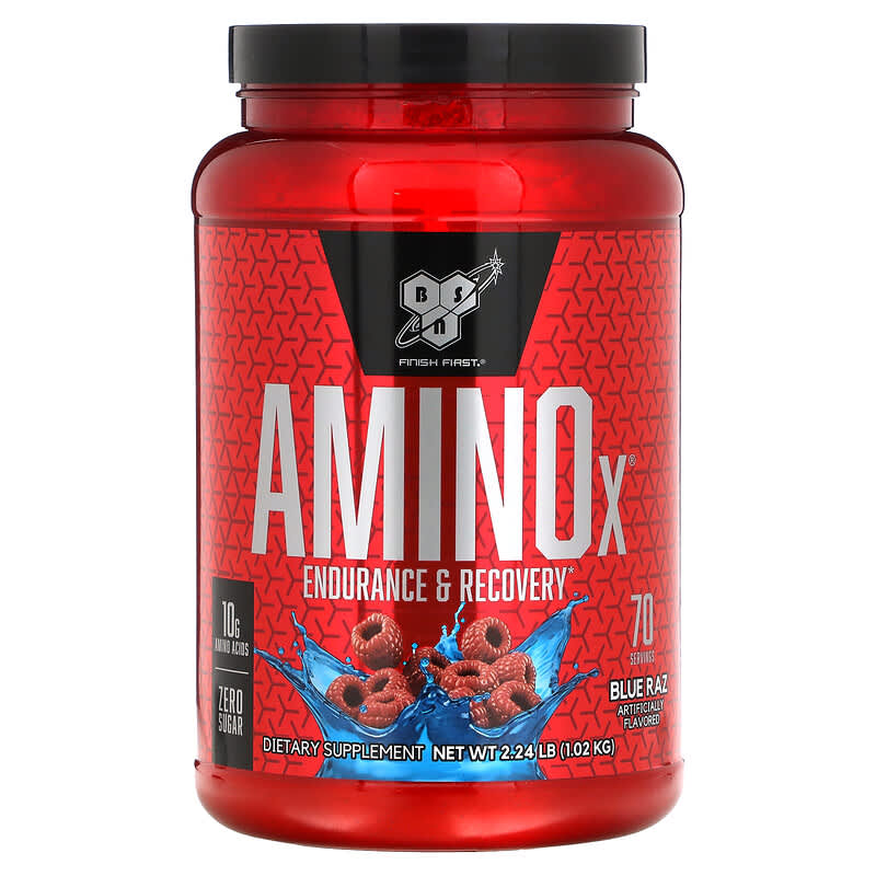 BSN AminoX Endurance & Recovery Blue Raz 2.24 lb (1.01 kg) 834266063383