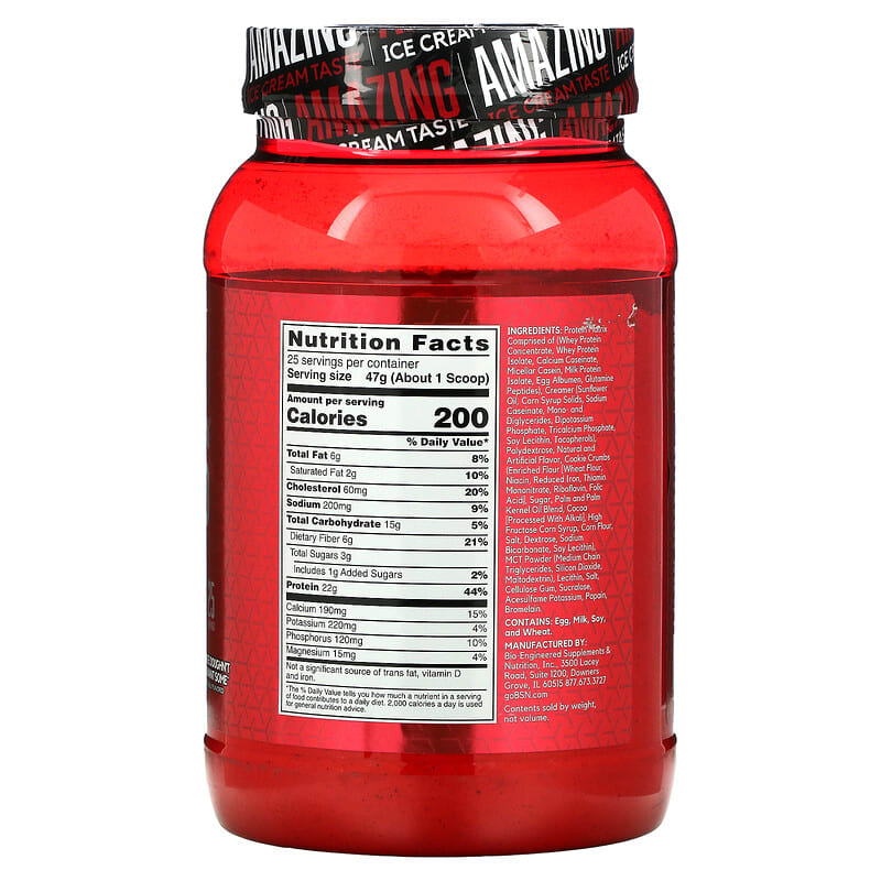 BSN, Syntha-6, Cold Stone Creamery, Cookie Doughn't You Want Some, 2.59 lb (1.17 kg) 834266009923