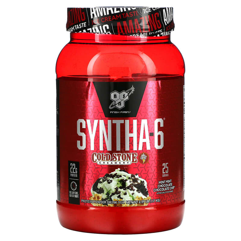 BSN Syntha-6 Cold Stone Creamery Mint Mint Chocolate Chocolate Chip 2.59 lb (1.17 kg) 834266008797