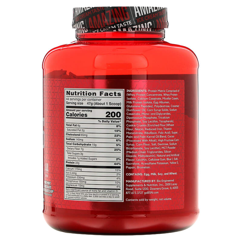 BSN, Syntha-6, Cold Stone Creamery, Mint Mint Chocolate Chocolate Chip, 4.56 lb (2.07 kg) 834266008827