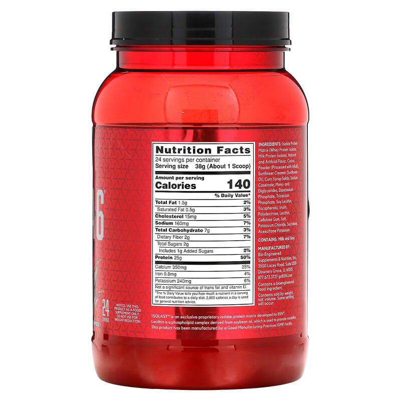 BSN, Syntha-6 Isolate, Protein Powder Drink Mix, Chocolate Milkshake, 2.01 lb (912 g) 834266066209