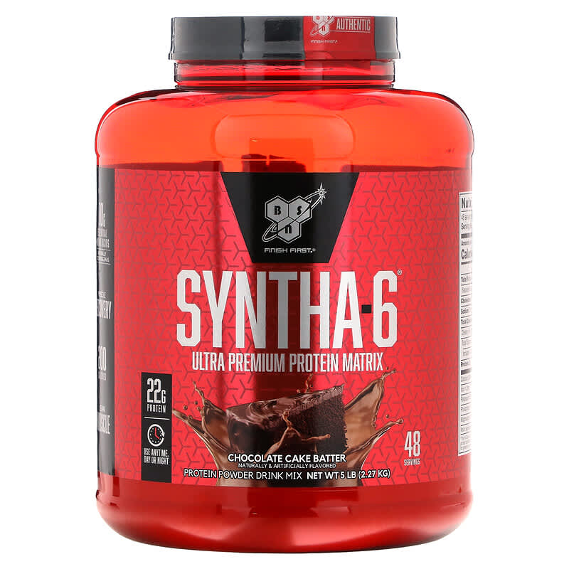 BSN Syntha-6 Ultra Premium Protein Matrix Chocolate Cake Batter 5 lb (2.27 kg) 834266007424