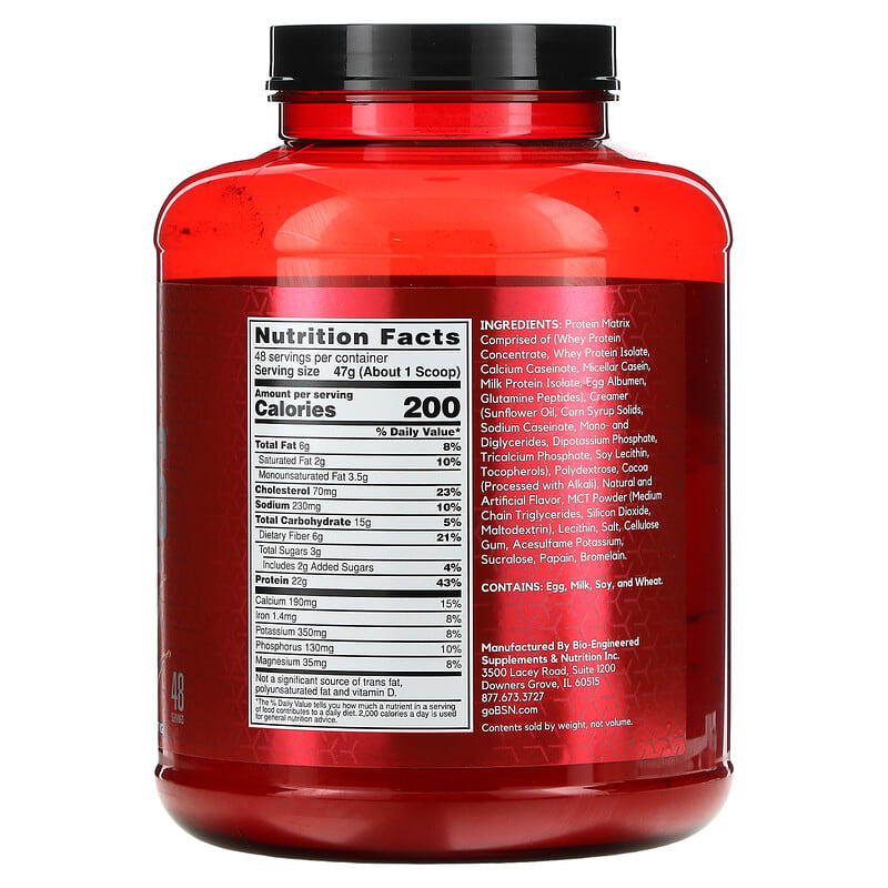 BSN, Syntha-6, Ultra Premium Protein Matrix, Chocolate Milkshake, 5 lbs (2.27 kg) 834266007202