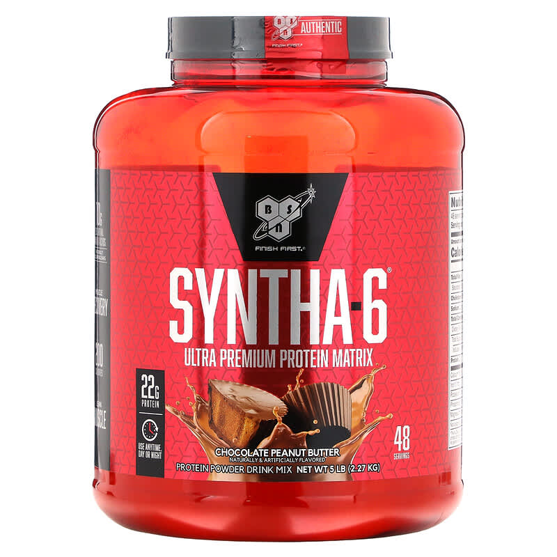 BSN Syntha-6 Ultra Premium Protein Matrix Chocolate Peanut Butter 5 lb (2.27 kg) 834266007455