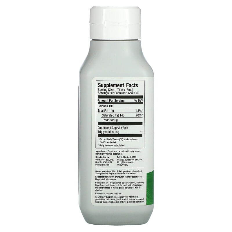 BulletProof, MCT Oil, 16 fl oz (473 ml) 815709021122