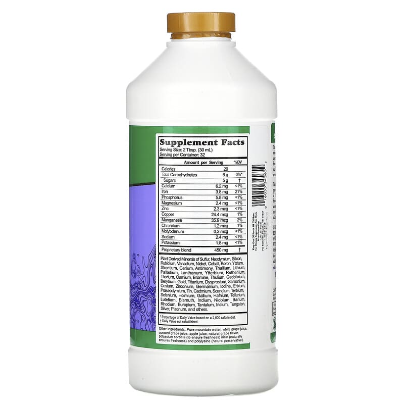 Buried Treasure, Liquid Nutrients, Colloidal Minerals, Grape, 32 fl oz (946 ml) 16055345652