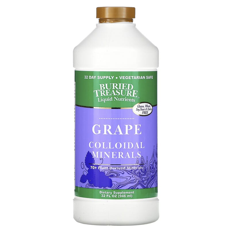 Buried Treasure Liquid Nutrients Colloidal Minerals Grape 32 fl oz (946 ml) 16055345652