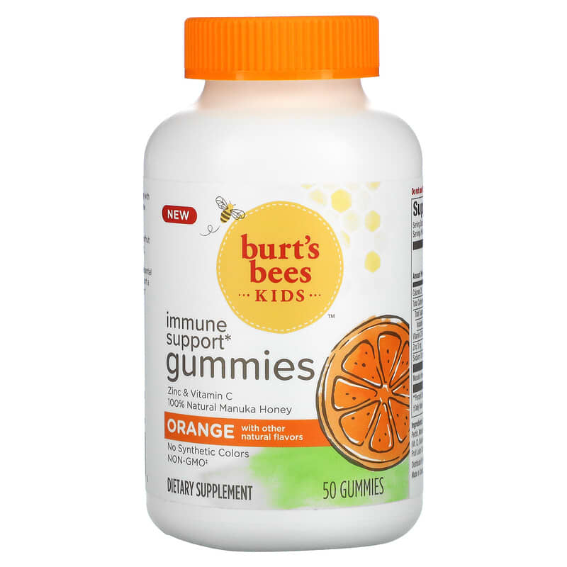 Burt's Bees Kids Immune Support Gummies Orange 50 Gummies 70030165468