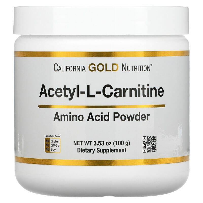 California Gold Nutrition Acetyl L-Carnitine Amino Acid Powder 3.53 oz (100 g) 898220019700