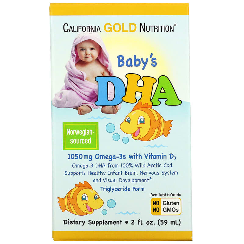 California Gold Nutrition Baby's DHA Omega-3s with Vitamin D3 1,050 mg 2 fl oz (59 ml) 898220008711