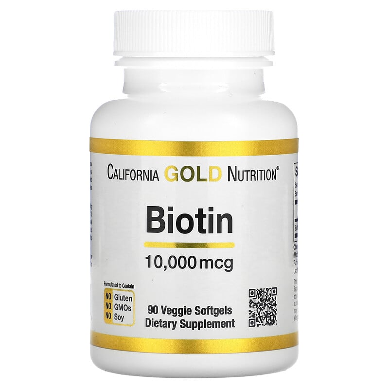 California Gold Nutrition Biotin 10,000 mcg 90 Softgels 898220011704
