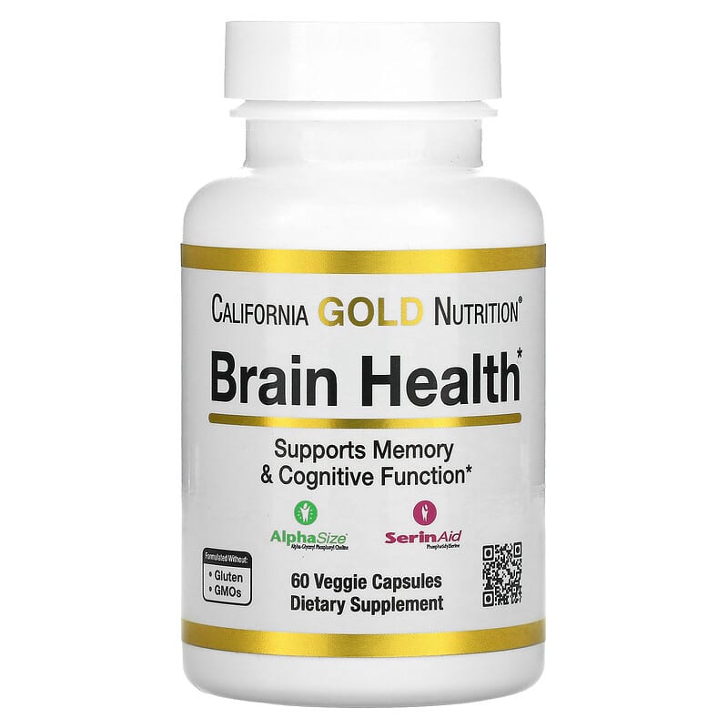 California Gold Nutrition Brain Health 60 Veggie Capsules 898220020713