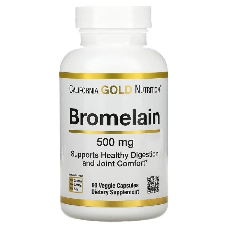 California Gold Nutrition Bromelain 500 mg 90 Veggie Capsules 898220021055