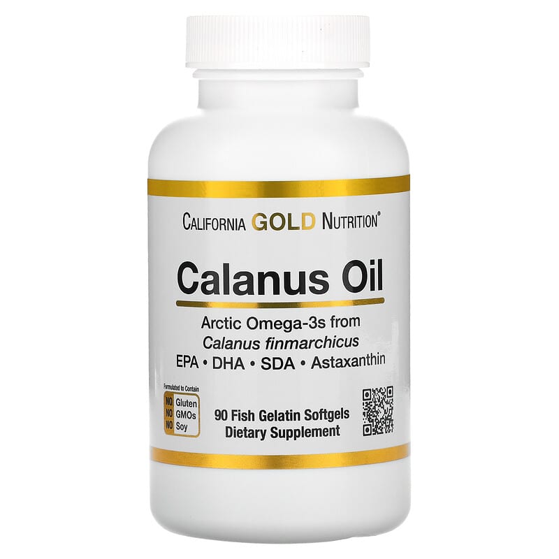 California Gold Nutrition Calanus Oil 500 mg 90 Fish Gelatin Softgels 898220019977