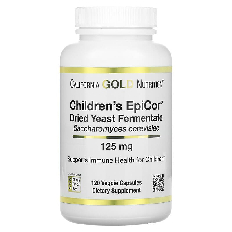 California Gold Nutrition Children's Epicor 125 mg 120 Veggie Capsules 898220015696