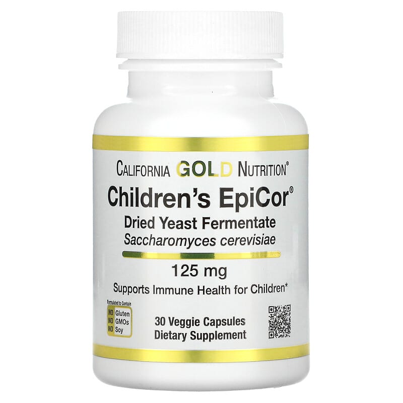 California Gold Nutrition Children's Epicor 125 mg 30 Veggie Capsules 898220015702