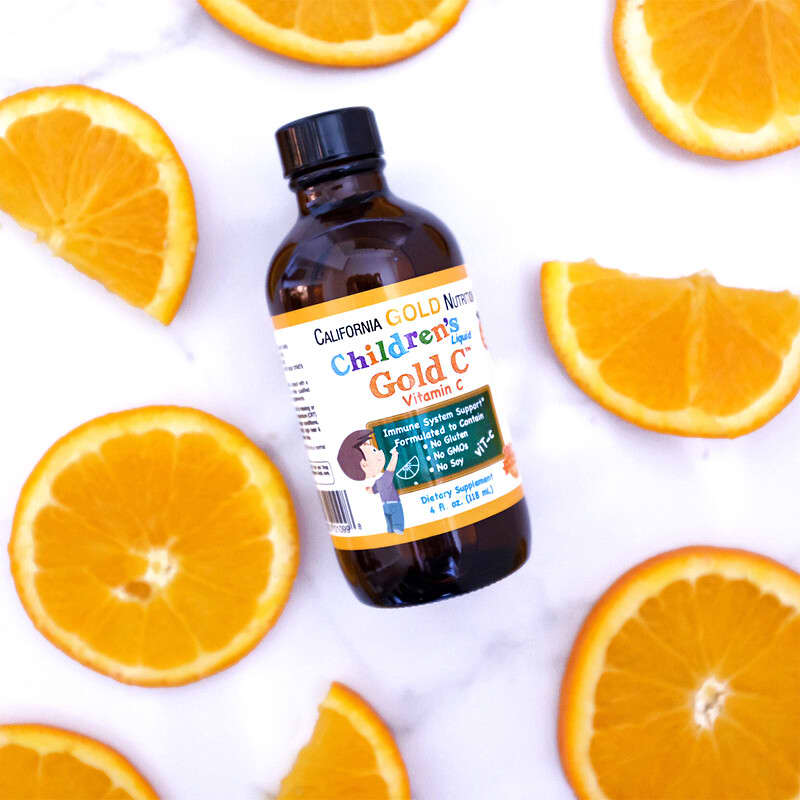 California Gold Nutrition, Children's Liquid Vitamin C, Orange Flavor, 4 fl oz (118 ml) 898220010998