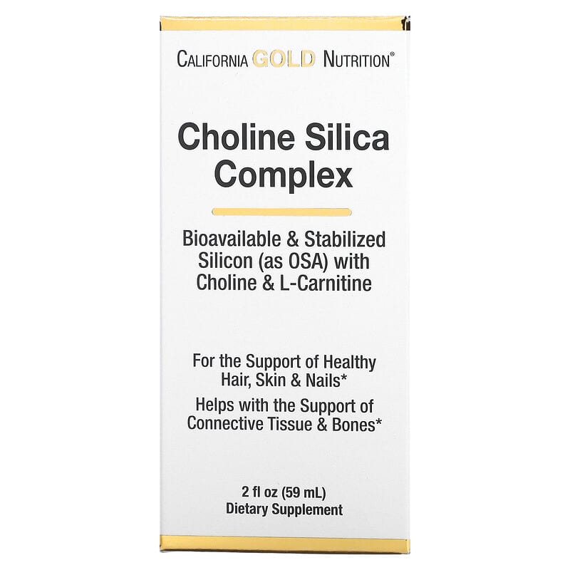 California Gold Nutrition Choline Silica Complex 2 fl oz (59 ml) 898220015986