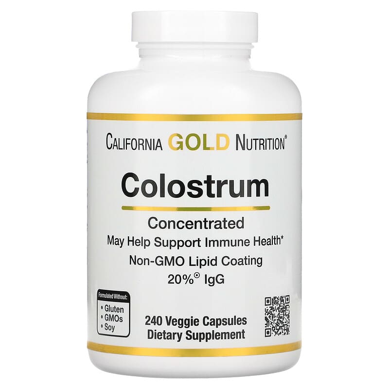 California Gold Nutrition Colostrum 240 Veggie Capsules 898220009138