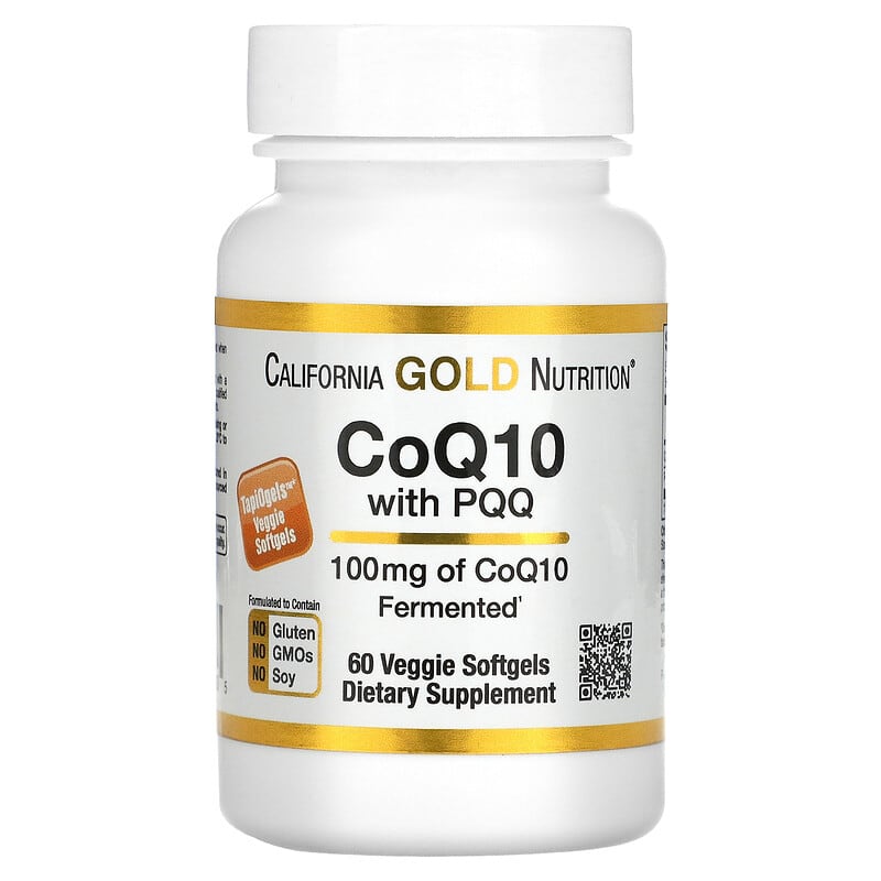 California Gold Nutrition CoQ10 with PQQ 100 mg 60 Veggie Softgel 898220012695