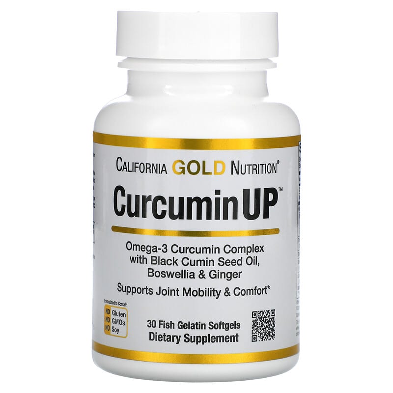 California Gold Nutrition CurcuminUP 30 Fish Gelatin Softgels 898220011445