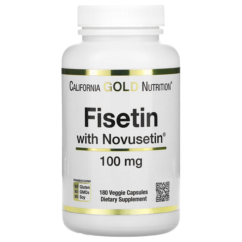 California Gold Nutrition Fisetin with Novusetin 100 mg 180 Veggie Capsules 898220018444