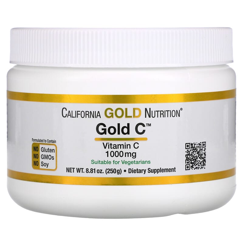 California Gold Nutrition Gold C Powder Vitamin C 1,000 mg 8.81 oz (250 g) 898220009350